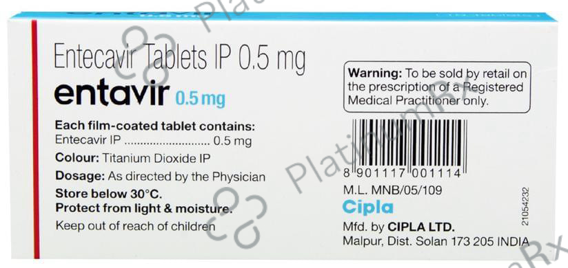Entavir 0.5mg Tablet 10s