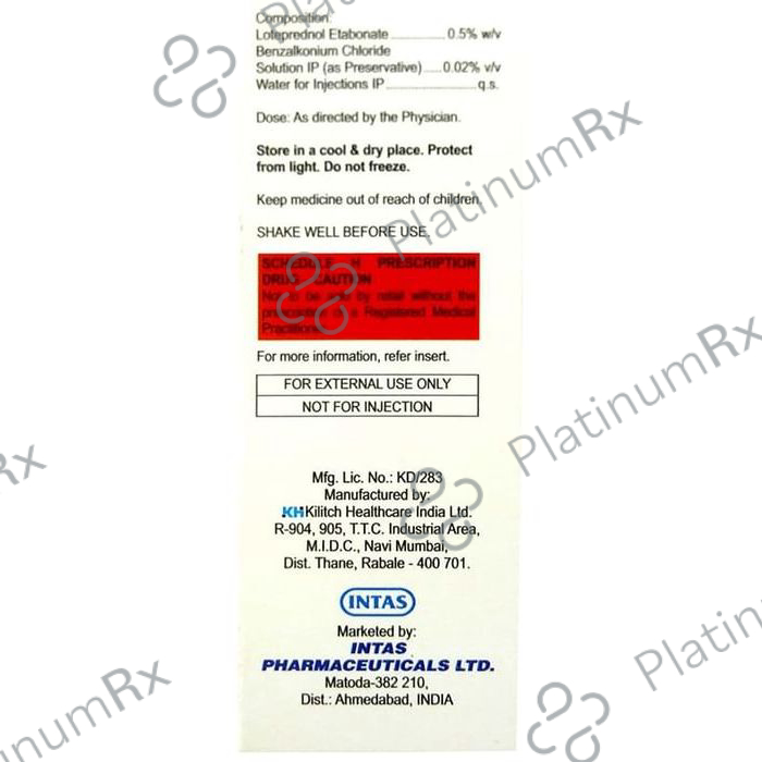 Lotefast 0.5% Ophthalmic Suspension 5ml