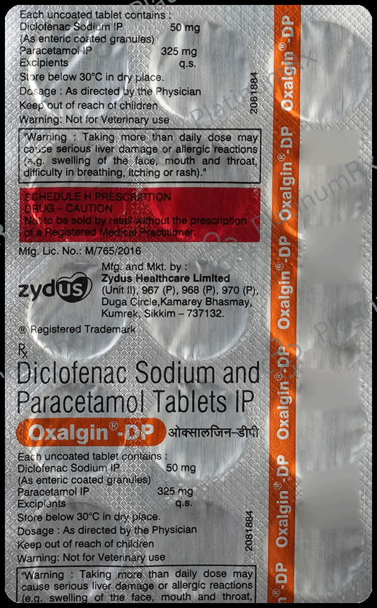 Oxalgin DP 50/325mg Tablet 15s
