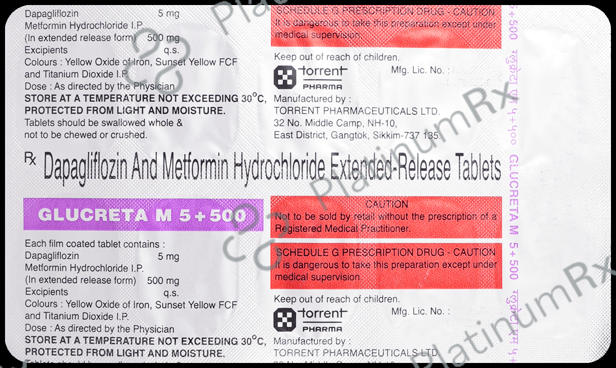 Glucreta M 5/500mg Tablet ER 10s