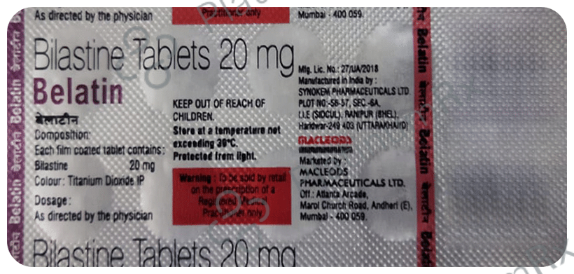 Belatin 20mg Tablet