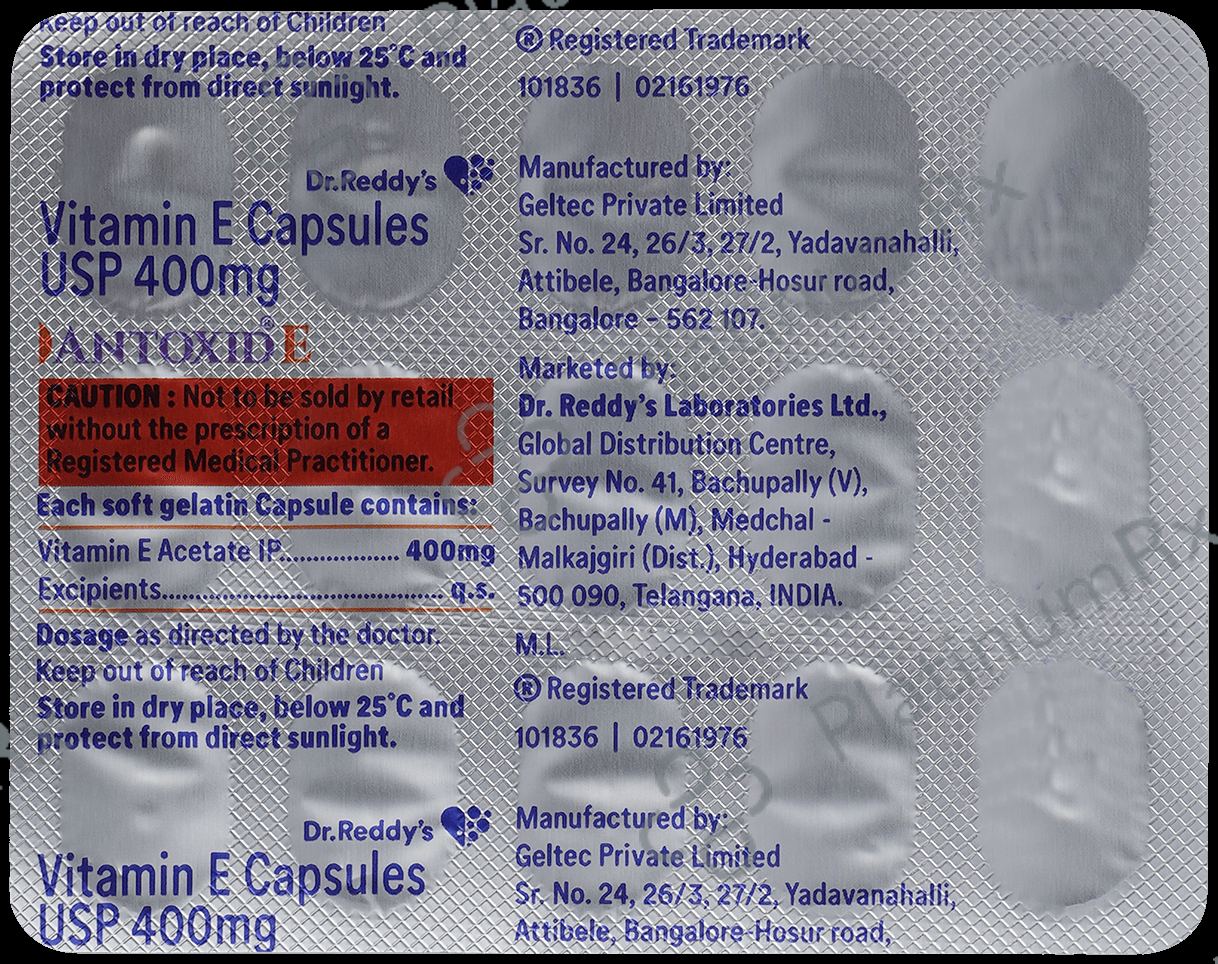 Antoxid E 400mg Capsule 15s