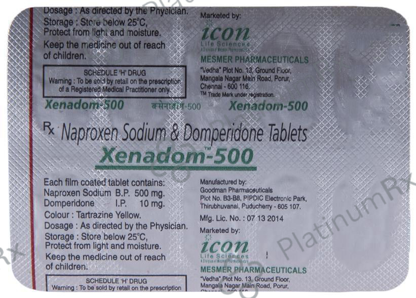 Xenadom 10/500mg Tablet 10s
