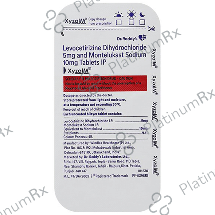 Xyzal M 5/10mg Tablet 15s