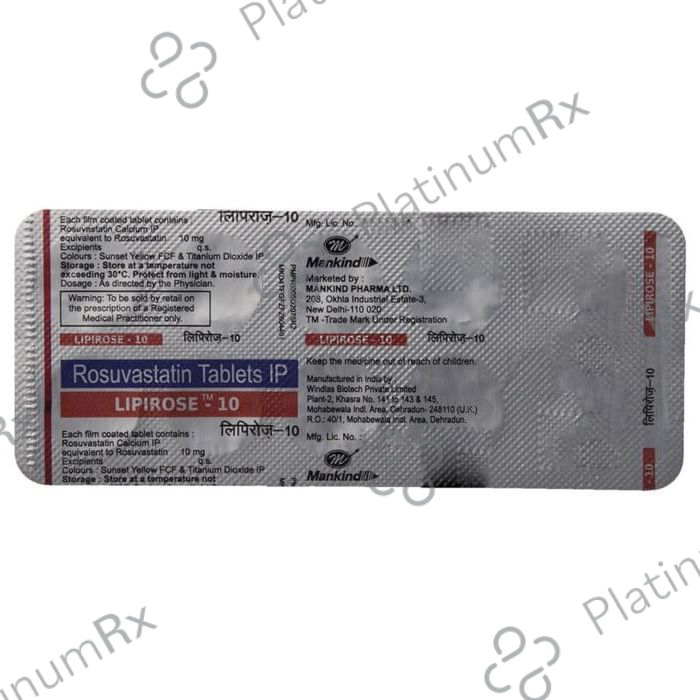 Lipirose 10mg Tablet 10s