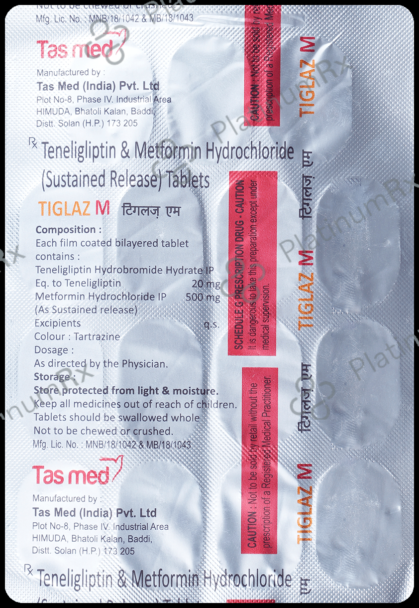 Tiglaz M 500mg/20mg Tablet 15 Tablet