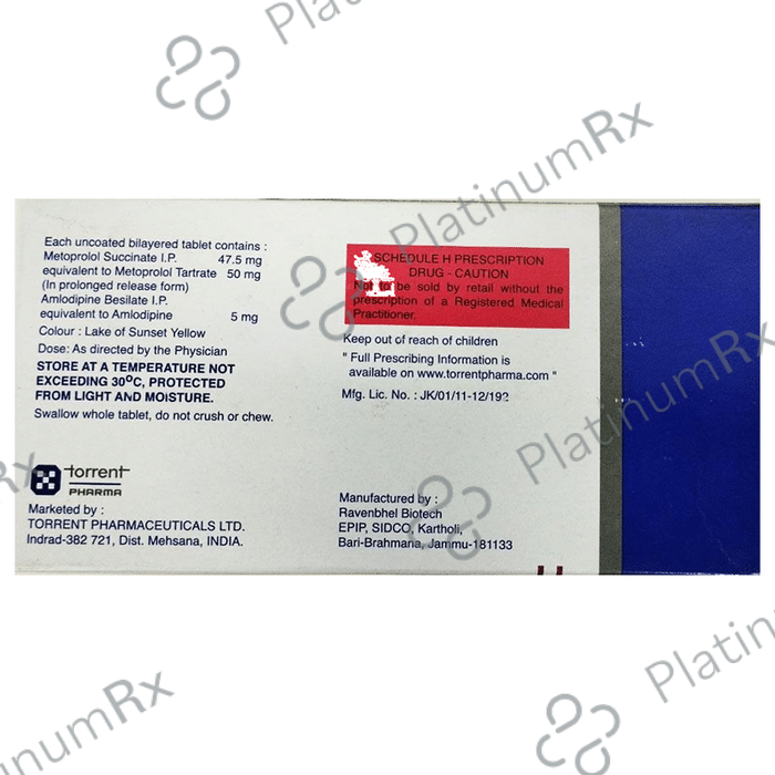 Metocard AM 5/50mg Tablet PR 10s