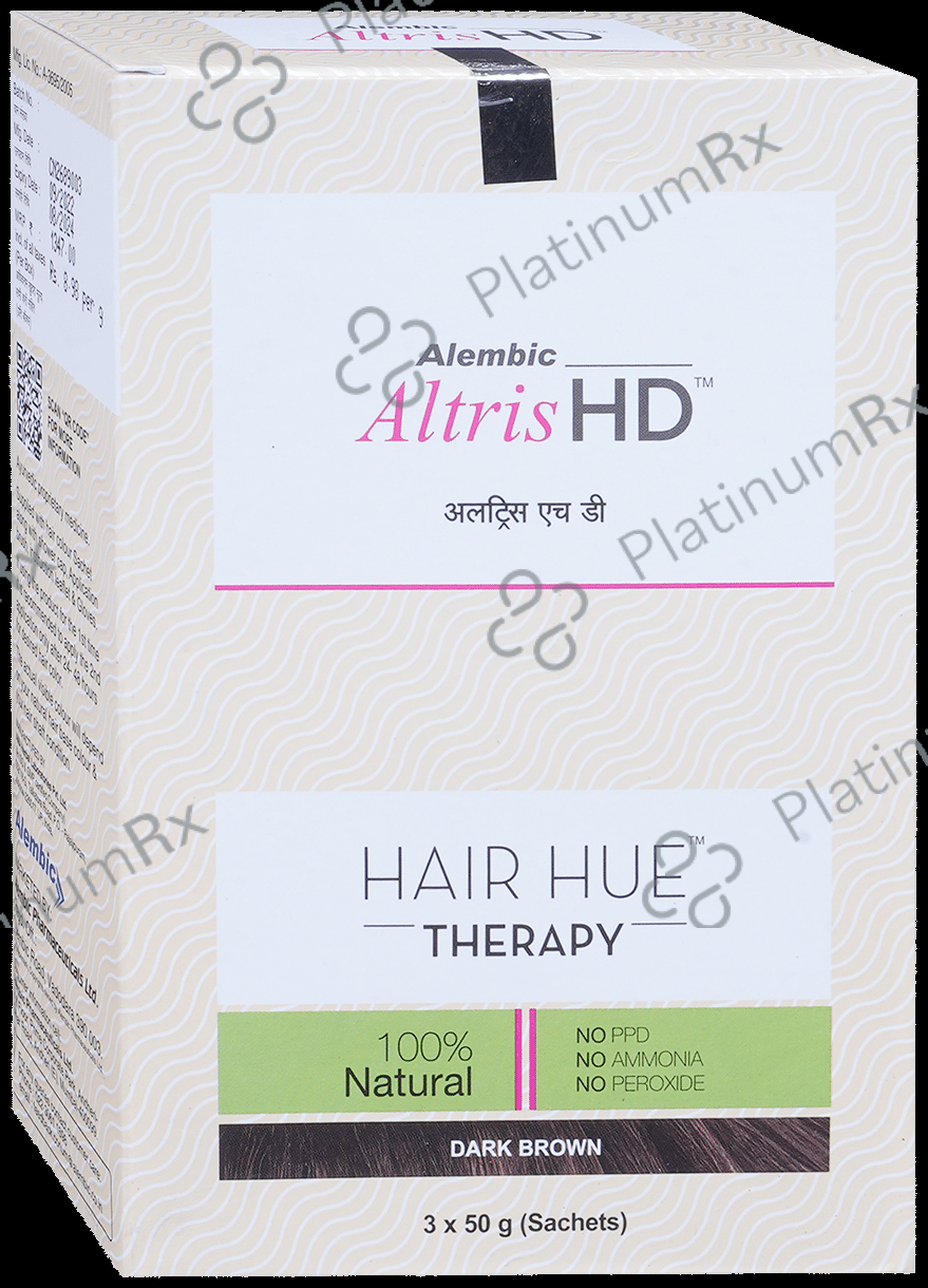 Altris HD Hair Hue Therapy Colour Dark Brown Sachet 3s