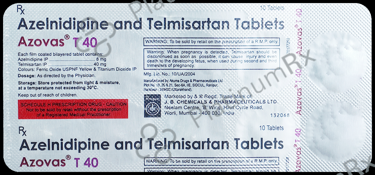 Azovas T 8/40mg Tablet 10s
