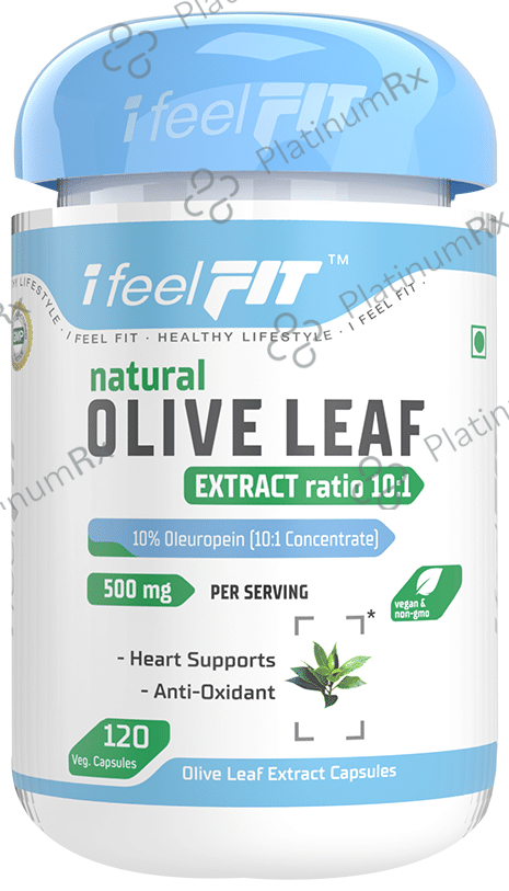 iFeelFIT Natural Olive Leaf Extract Ratio 10:1 10% Oleuropein (10:1 Concentrate) 500mg Veg. Capsule