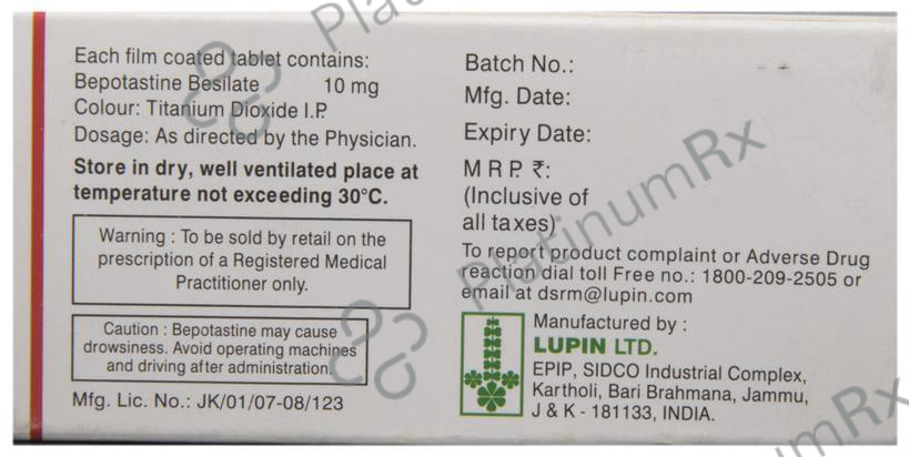 Beipos 10mg Tablet 10s