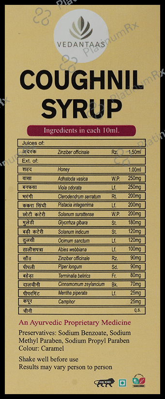 Vedantaas Coughnil Syrup