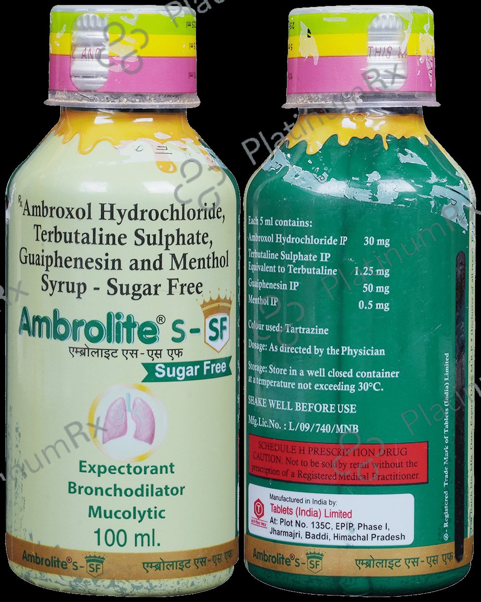 Ambrolite S SF Syrup Sugar Free 100ml