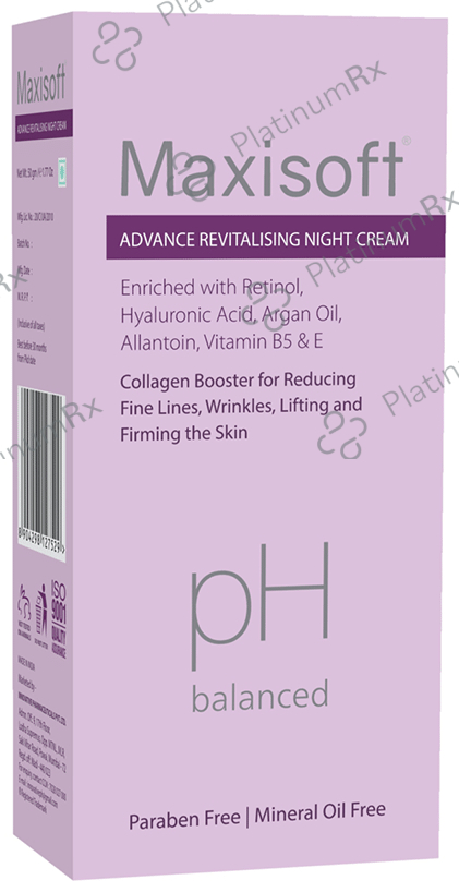 Maxisoft PH Balanced Advance Revitalising Night Cream (50gm Each) 1 Tube