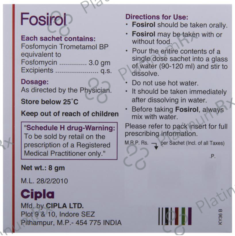 Fosirol 3mg Powder 8gm