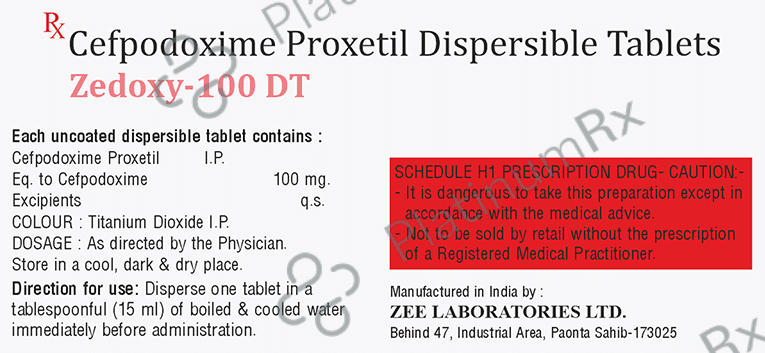 Zedoxy 100 DT Tablet