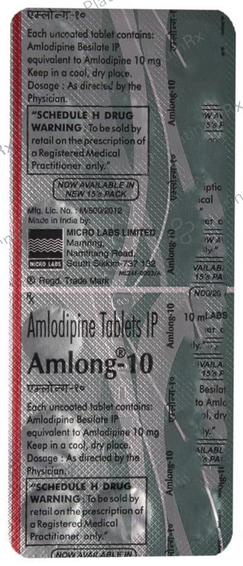 Amlong 10mg Tablet 15s