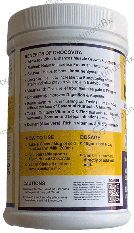 Baby Organo Herbal Chocovita Kids Granules for 1+ Years