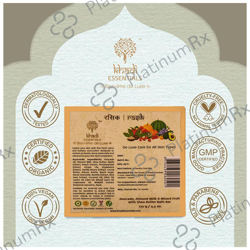 Khadi Essentials Natural Organic Handmade Bath Bar Rasik