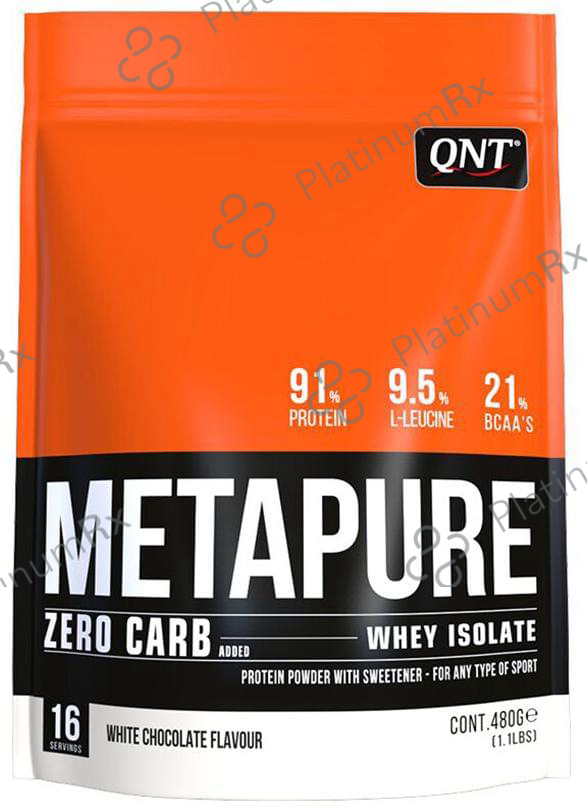 QNT Metapure Whey Isolate Zero Carb Powder White Chocolate 480 gm