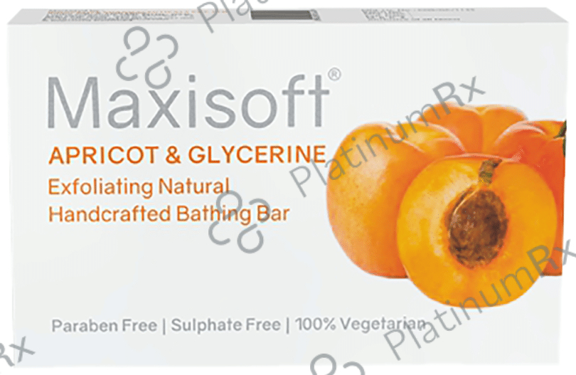 Maxisoft Apricot & Glycerine Exfoliating Natural Handcrafted Bathing Bar (75gm Each) 1 Pack