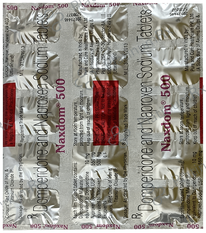 Naxdom 500/10mg Tablet 15s