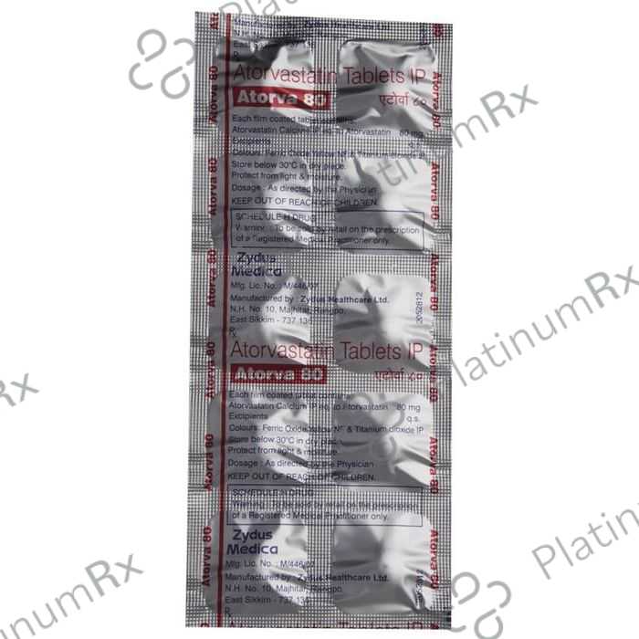 Atorva 80mg Tablet 10s