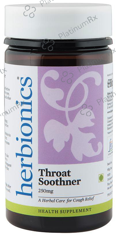Bipha Ayurveda Herbionics Throat Soothner 250mg Tablet