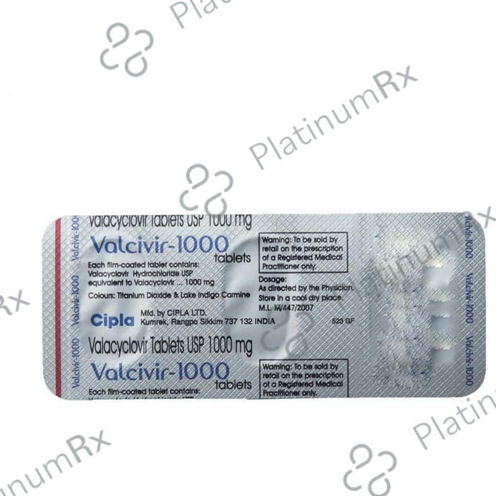 Valcivir 1000mg Tablet 3s