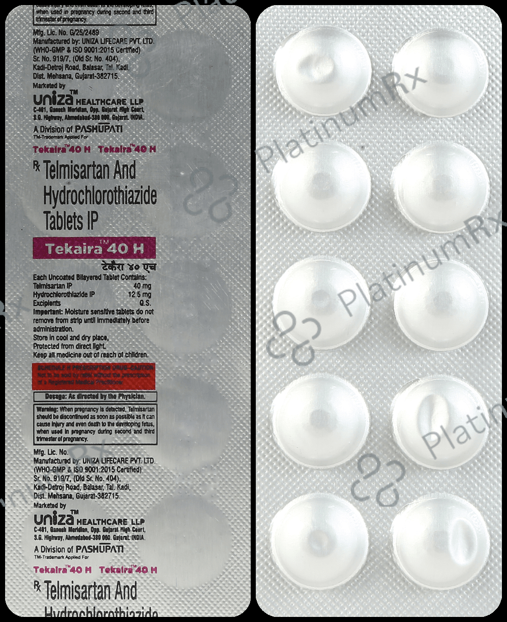 Tekaira H 40mg/12.5mg Tablet