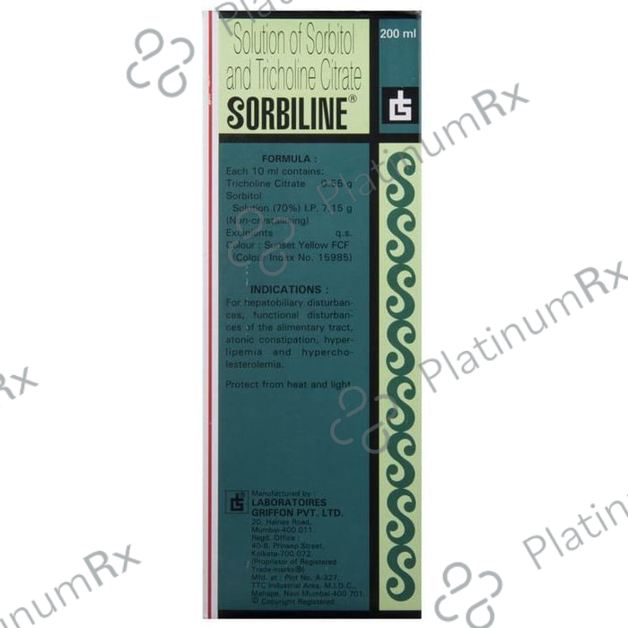Sorbiline 0.55/7.15gm Syrup 100ml