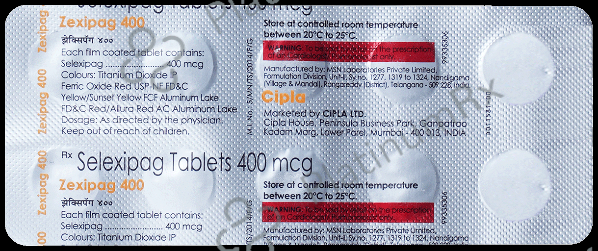 Zexipag 400mcg Tablet