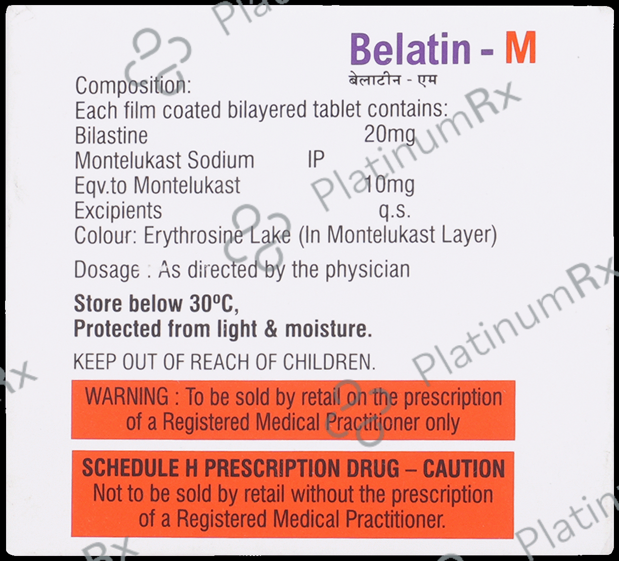 Belatin M 20/10mg Tablet 10s