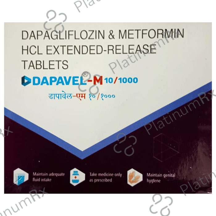 Dapavel M 10/1000mg Tablet ER 10s