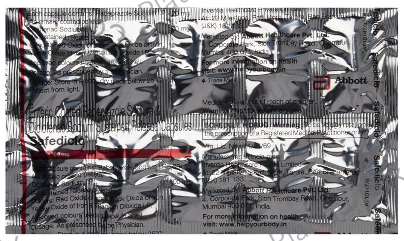 Safediclo 20/100mg Capsule SR 10s