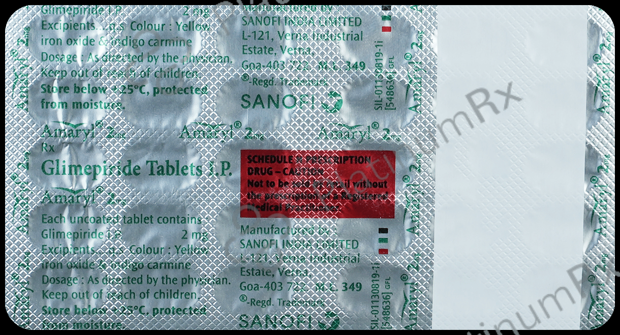 Amaryl 2mg Tab 30's