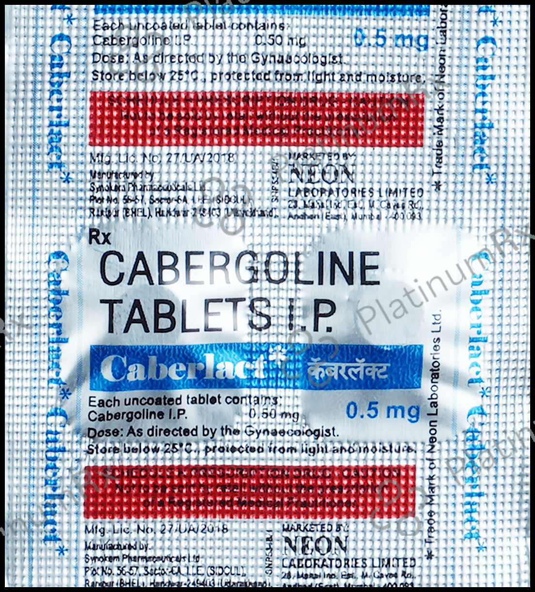 Caberlact 0.5mg Tablet 2s
