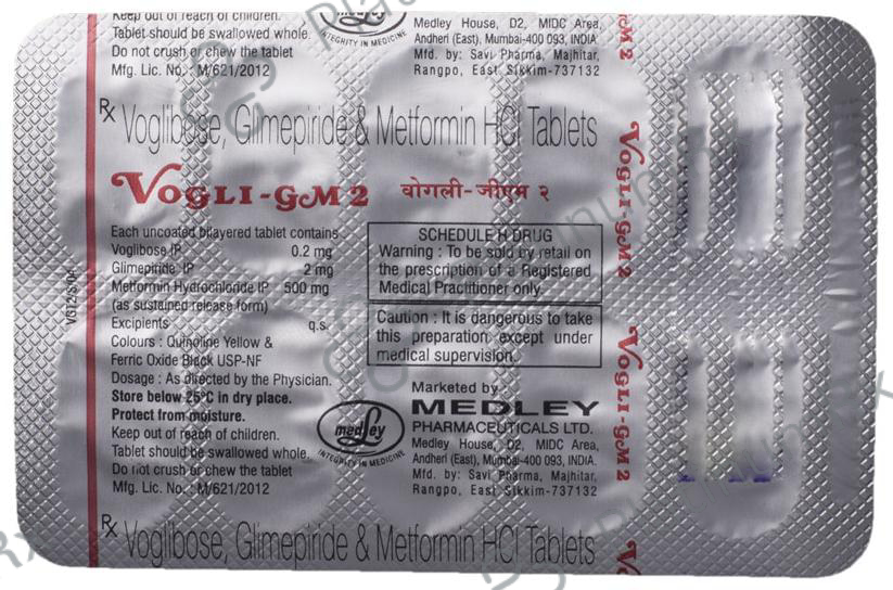 Vogli GM 2/500/0.2mg Tablet 10s