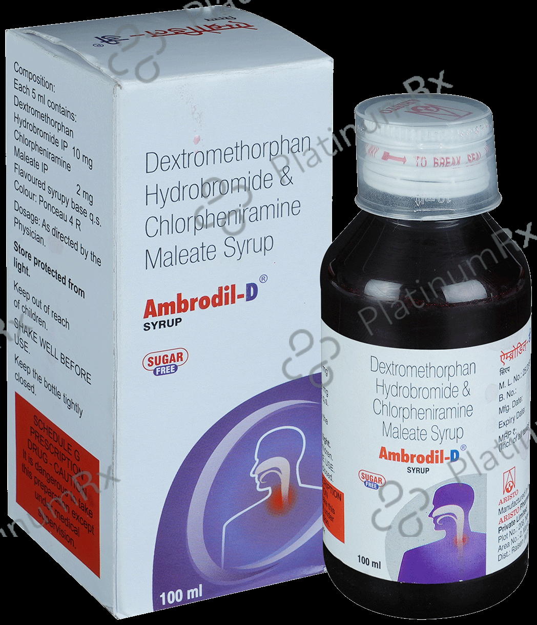 Ambrodil D 2/10mg Sugar Fre Syrup 100ml