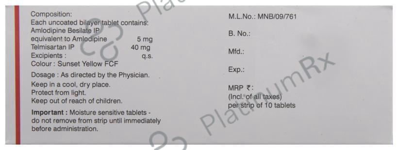 Amlosafe TM 5/40mg Tablet 10s