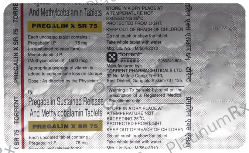 Pregalin X SR 75 Tablet