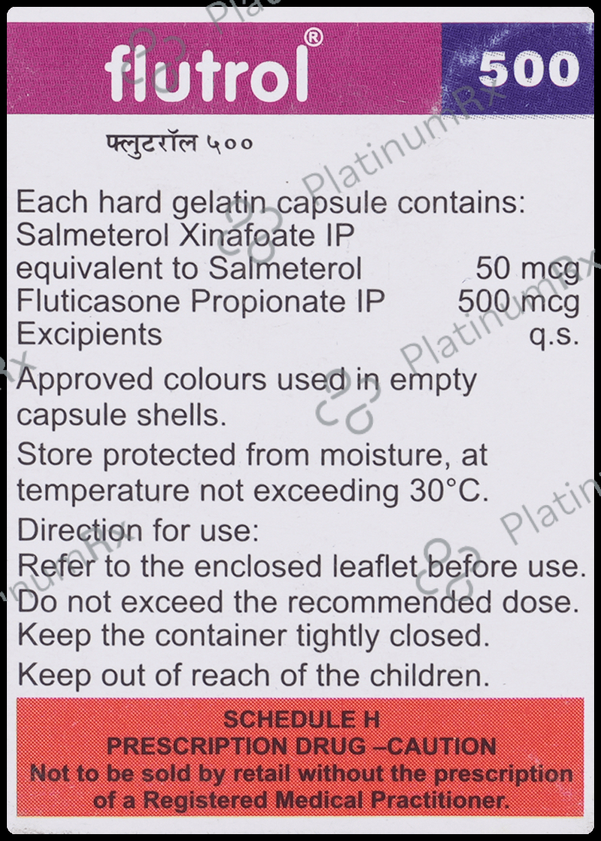 Flutrol 500/50mcg Capsule 30s