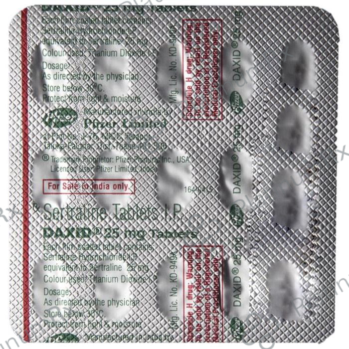 Daxid 25mg Tablet 15s