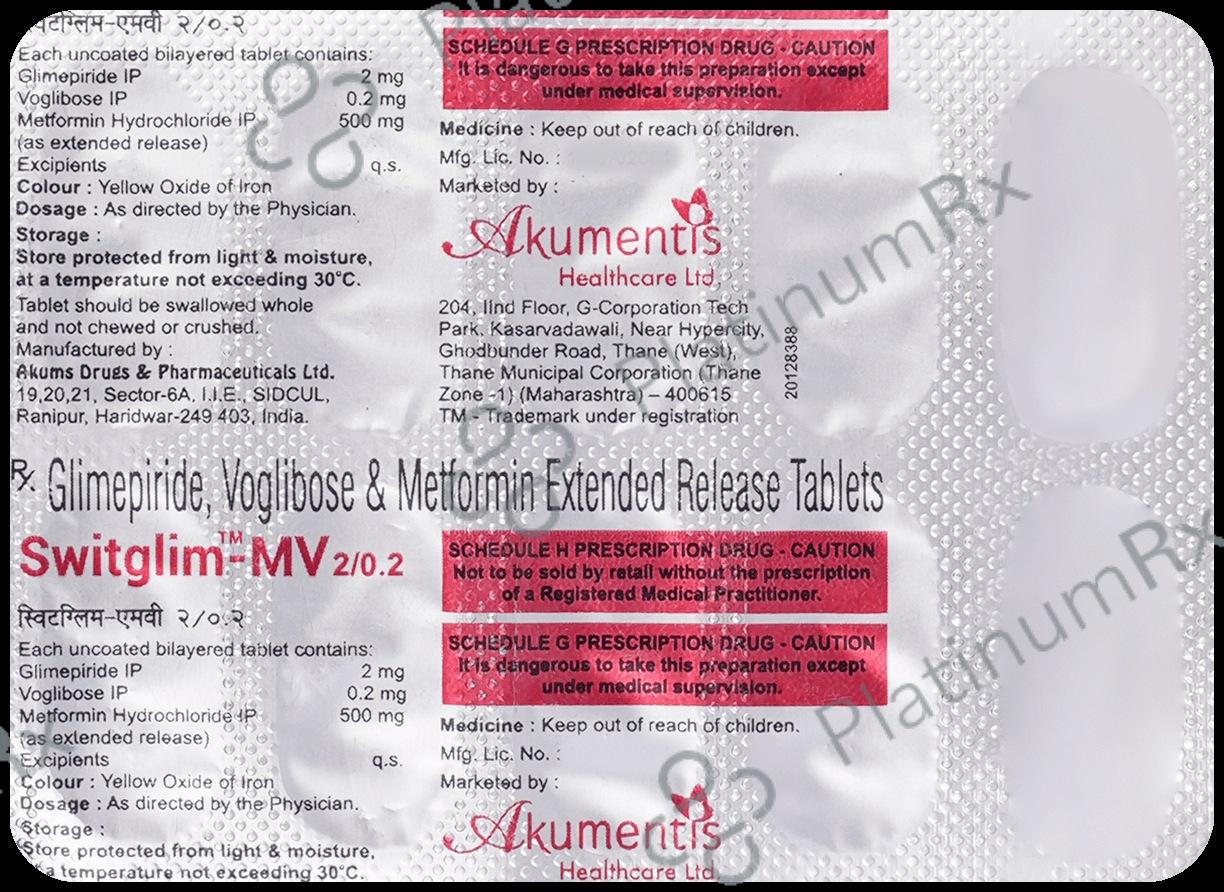 Switglim MV 2/500/0.2mg Tablet 15s