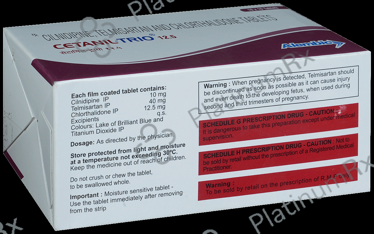 Cetanil Trio 12.5/10/40mg Tablet 10s