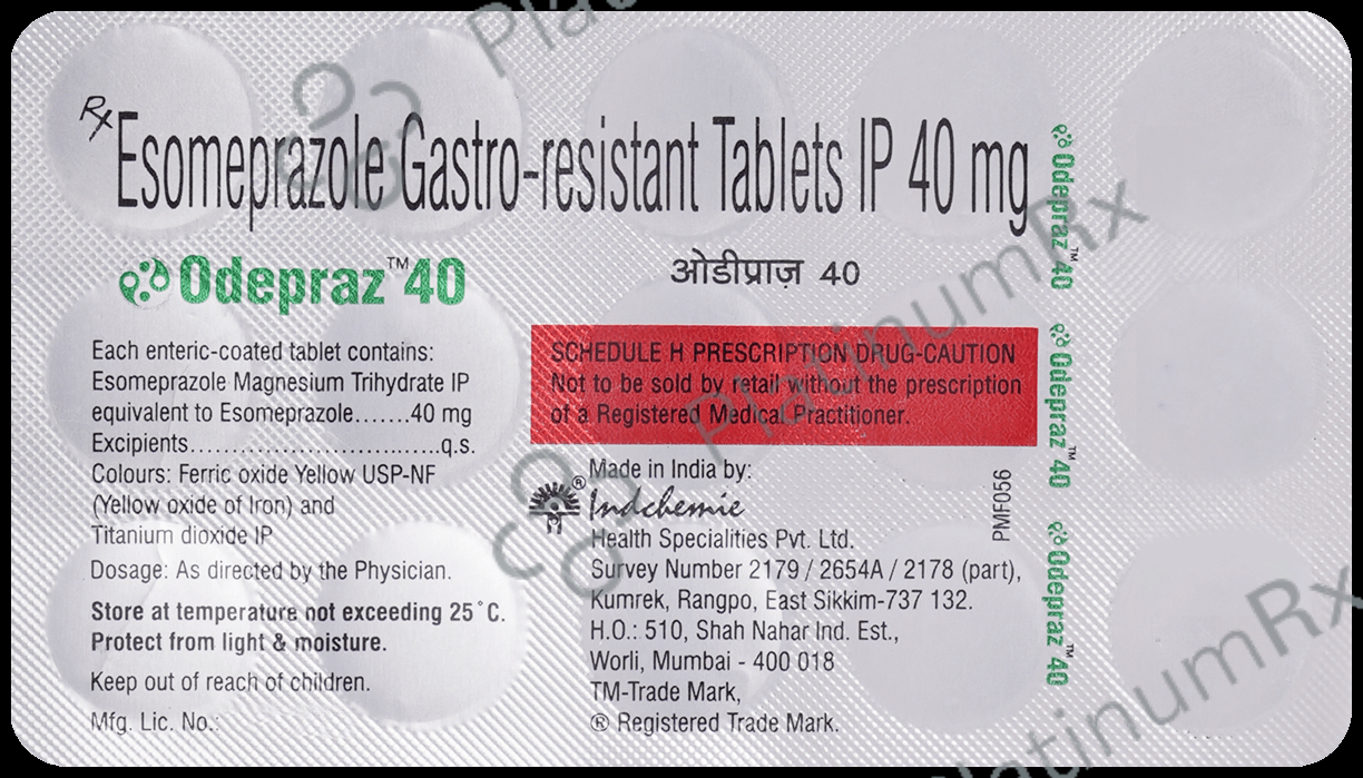 Odepraz 40mg Tablet 15s