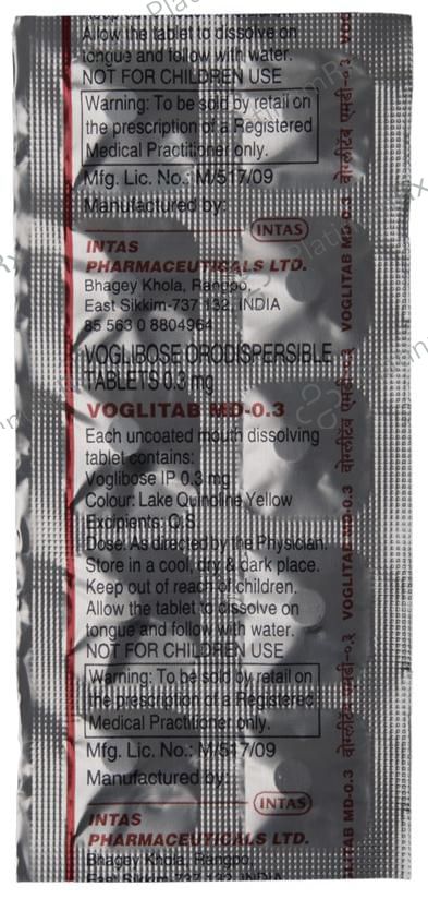 Voglitab MD 0.3mg Tablet 10s