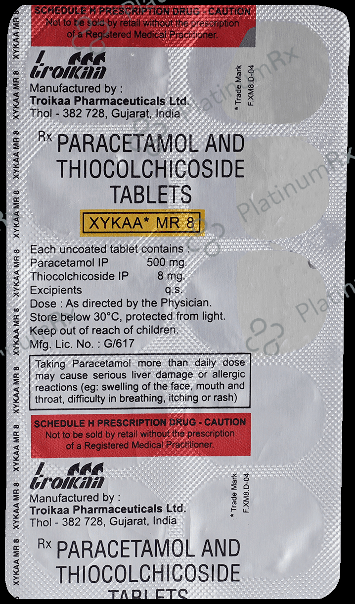 Xykaa MR 500/8mg Tablet 10s