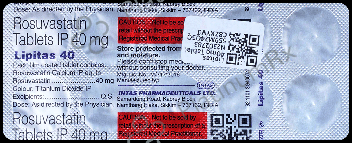 Lipitas 40mg Tablet 10s