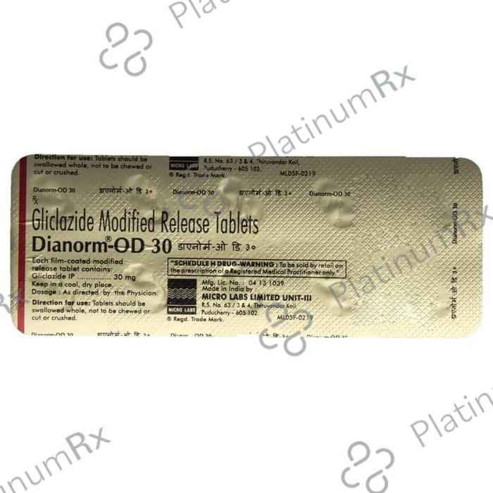 Dianorm OD 30mg Tablet MR 10s